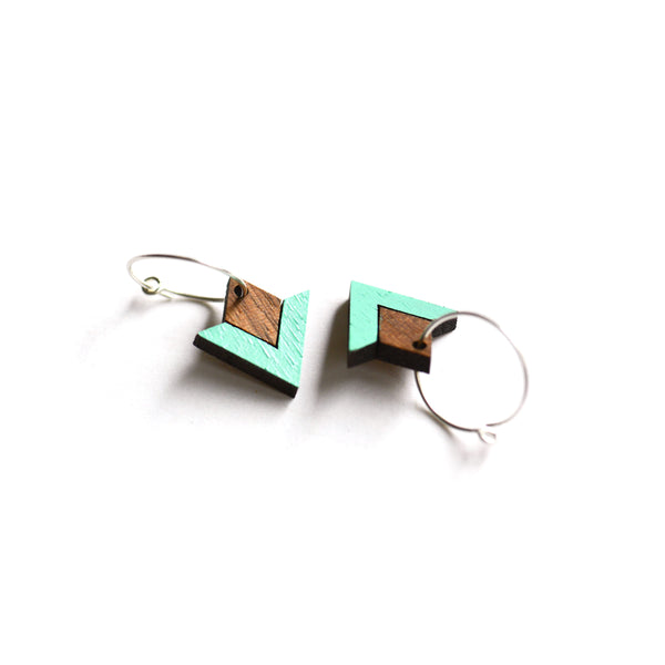 pono earrings - walnut