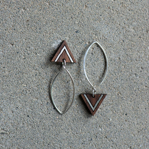 Laulea earrings -Walnut